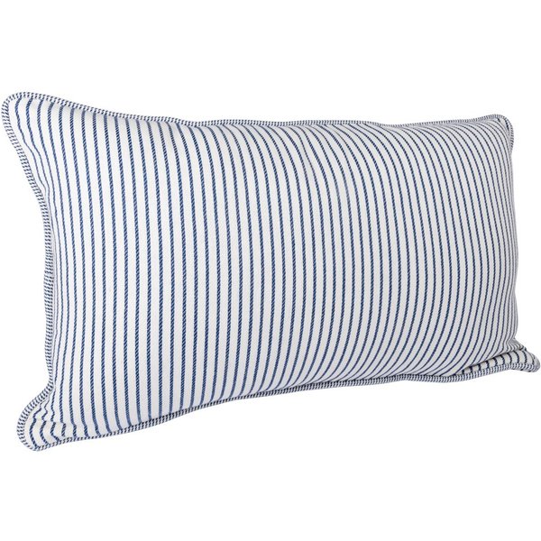 Housse De Coussin Fines Rayures Bleu 30X50Cm - Mt - Mondial Tissus-image