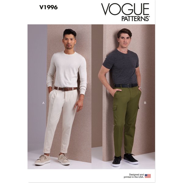 Patron Vogue V1996BB Homme Pantalon Ajusté 44 Au 52 - Vogue - Mondial Tissus-image