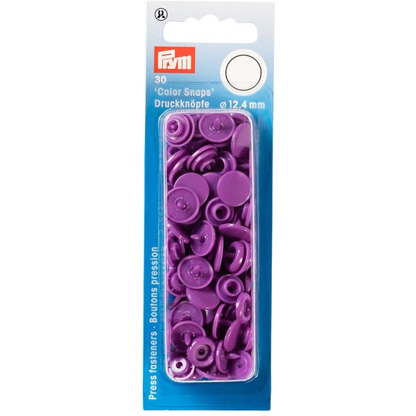 Boutons-Pression Color Snaps Violet 12.4 Mm - Prym - Mondial Tissus-image