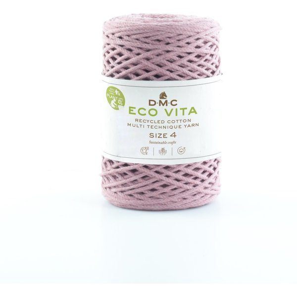 Pelote De Fil à Tricoter Eco Vita 4 RecycléE Rose N°4 - Dmc - Dmc - Mondial Tissus-image