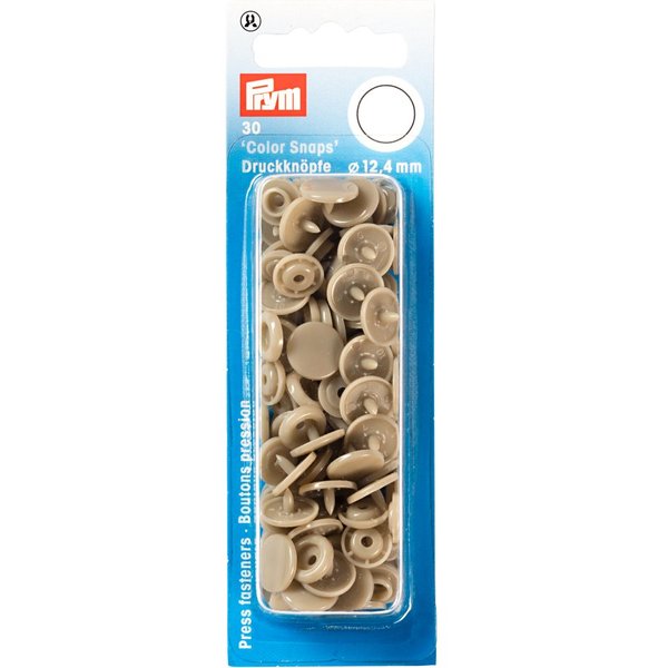 Boutons-Pression Color Snaps Beige Foncé 12.4 Mm - Prym - Mondial Tissus-image