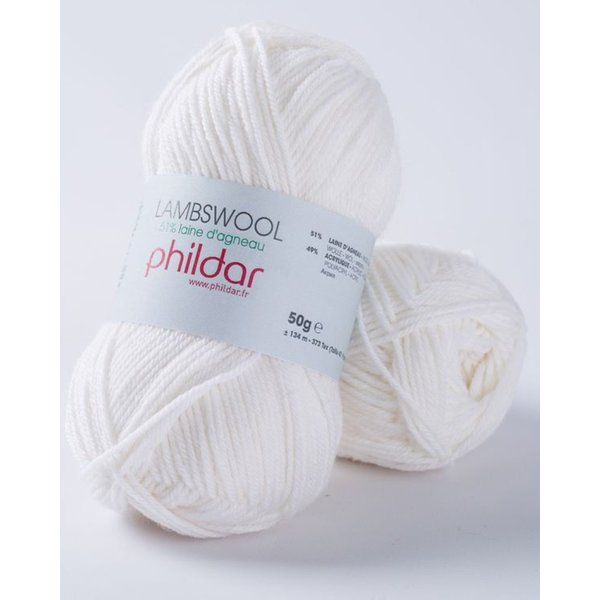 Pelote De Fil à Tricoter Lambswool Blanc - Phildar - Phildar - Mondial Tissus-image