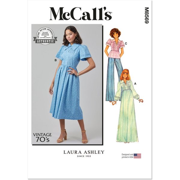 Patron Mccall's M8569H5 Robe Vintage Femme 34-42 - Mccall's - Mondial Tissus-image