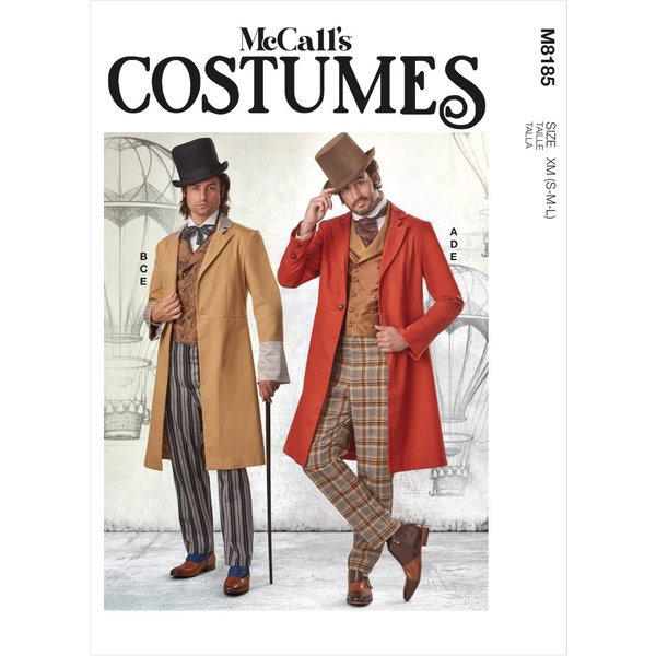 Patron Mccall's 8185XN - DéGuisement Homme Style Victorien Du L Au Xxxl - Mccall's - Mondial Tissus-image