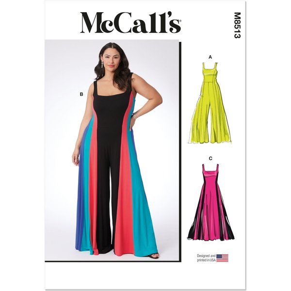 Patron Mc Call's M8513W3 Combinaison Ou Robe Longue Du 58 Au 66 - Mccall's - Mondial Tissus-image