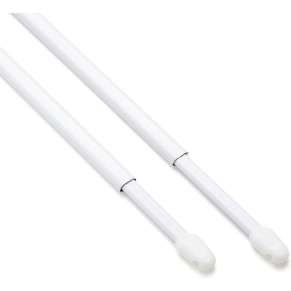 2 Tringles Blanches Embout Ovale - Mondial Tissus-image