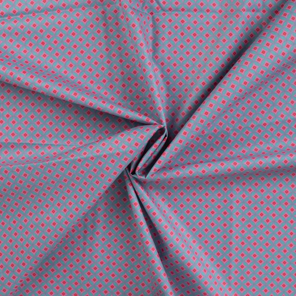 Tissu Cretonne Fine Enduction Imprimé Fleurs RéTro Rose - Mondial Tissus-image