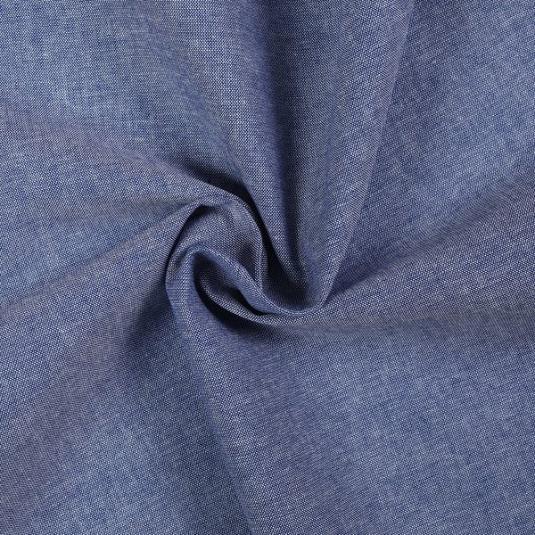 Tissu Coton Chambray Marine - Mondial Tissus-image