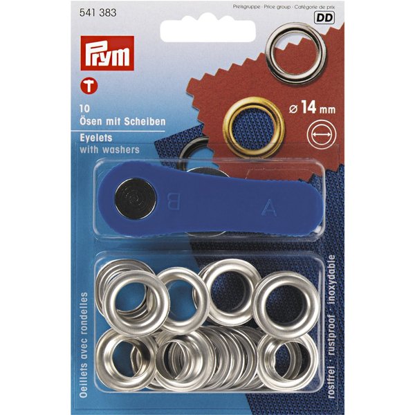 Oeillets Et Rondelles, 14,0Mm, Argenté - Prym - Mondial Tissus-image