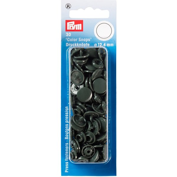 Boutons-Pression Color Snaps Gris Foncé 12.4 Mm - Prym - Mondial Tissus-image
