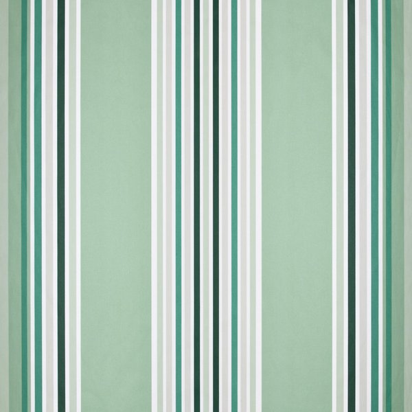 Tissu Cretonne Imprimé Enduite Rayure Vert - Mondial Tissus-image