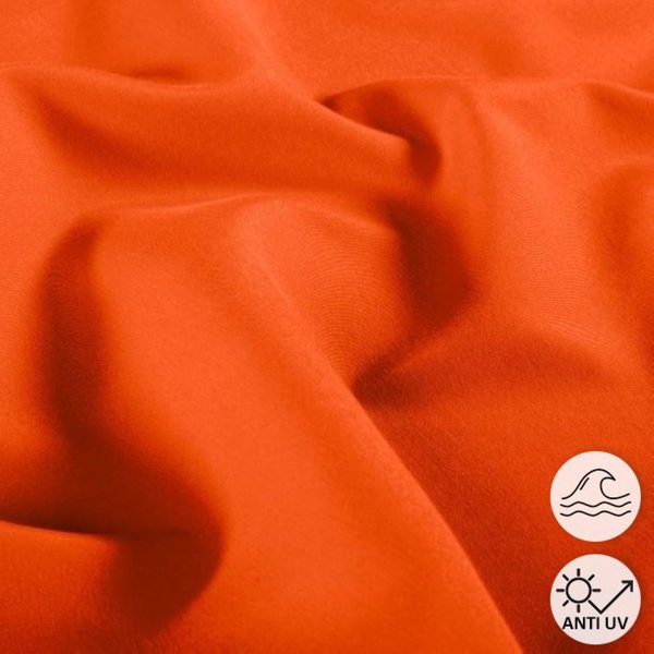 Tissu Short De Bain Uni Recyclé Orange - Mondial Tissus-image