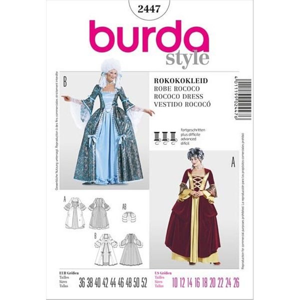 Patron Burda 2447 Historique Robe Rococo - Burda - Mondial Tissus-image