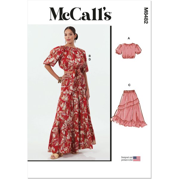 Patron Mc Call's M8482D5 Haut Court Manches Bouffantes Du 32 Au 40 - Mccall's - Mondial Tissus-image