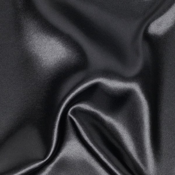 Tissu Satin Lala Uni Noir - Mondial Tissus-image