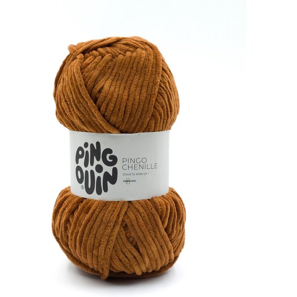 Pelote De Fils à Tricoter Pingo Chenille Noisette - Pingouin - Pingouin - Mondial Tissus-image