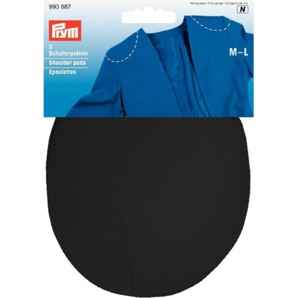 ÉPaulettes "Raglan" Taille M-L Noires - Prym - Prym - Mondial Tissus-image