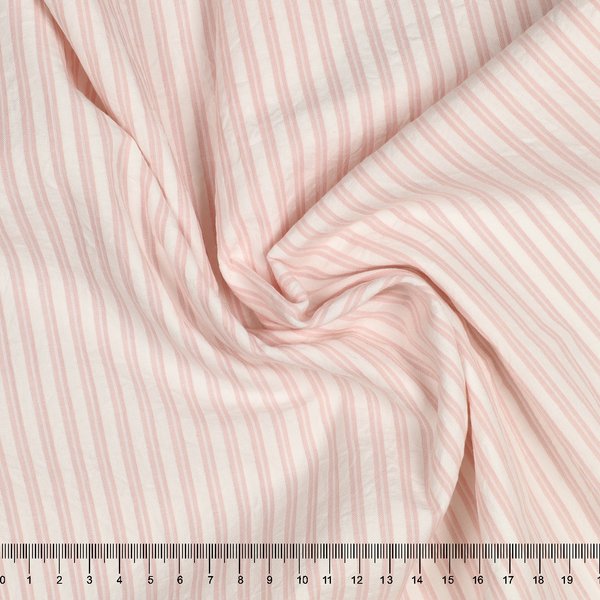 Tissu Seersucker Rayure Double Rose - Mondial Tissus-image