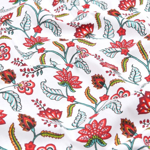 Tissu Cretonne Imprimé Persane Multicolore - Mondial Tissus-image