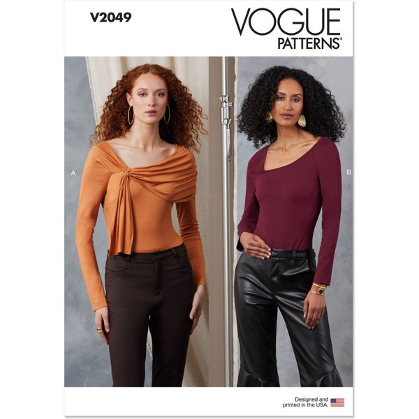 Patron Vogue V2049B5 Corsage Pour Femme Du 36 Au 44 - Vogue - Mondial Tissus-image