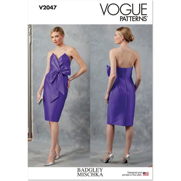 Patron Vogue V2047Y5 Robe Bustier Pour Femme Du 46 Au 54 - Vogue - Mondial Tissus-image