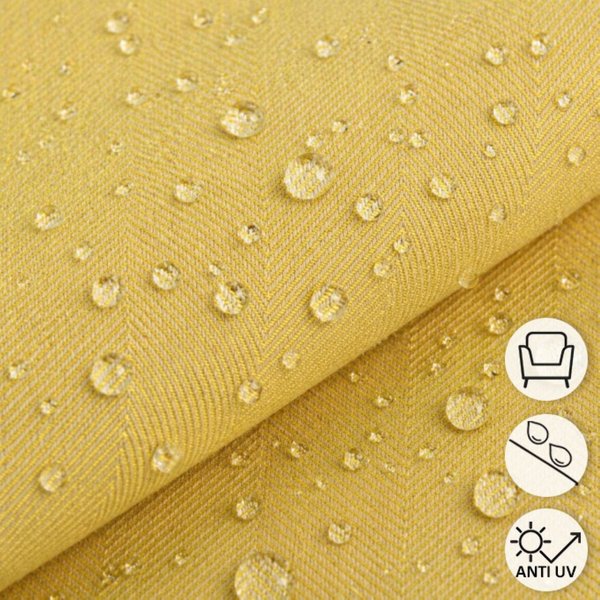 Tissu Chevron Outdoor DéPerlant RéSistant Uv Jaune - Mondial Tissus-image