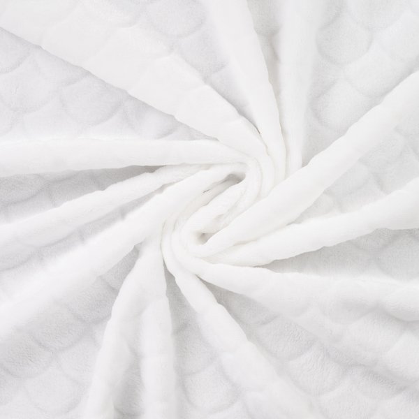 Tissu Douillette éCailles 3D éCru - Mondial Tissus-image