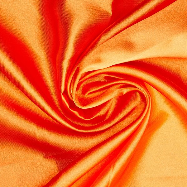 Tissu Satin Lala Uni Orange - Mondial Tissus-image