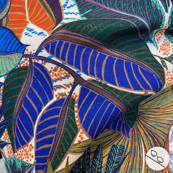 Toile Polyester DéPerlante ImpriméE Figuier Multico - Mondial Tissus-image