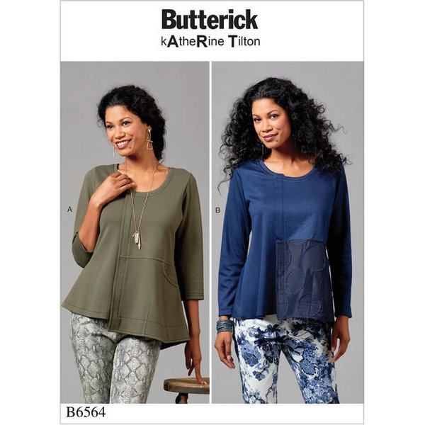 Patron Butterick B6564Y Top Femme 34-42 - Butterick - Mondial Tissus-image
