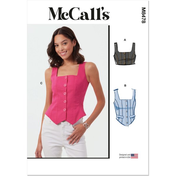 Patron Mc Call's M8478H5 Haut Court Du 34 Au 42 - Mccall's - Mondial Tissus-image