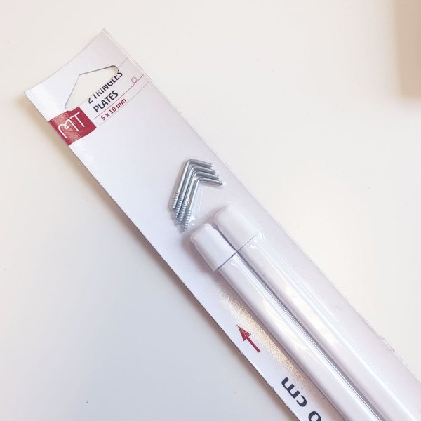 Tringles Extensibles Plates Blanches 70-100 Cm - Mt - Mondial Tissus-image