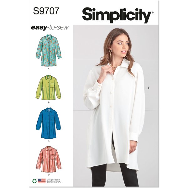 Patron Simplicity S9707.D5- Chemisiers Pour Jeunes Filles Du 32 Au 40 - Simplicity - Mondial Tissus-image