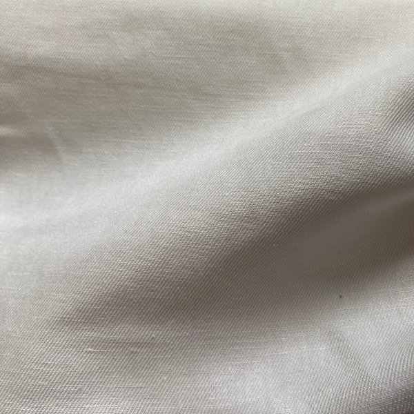 Tissu Sergé Coton Lin Qualité SupéRieure éCru - Mondial Tissus-image
