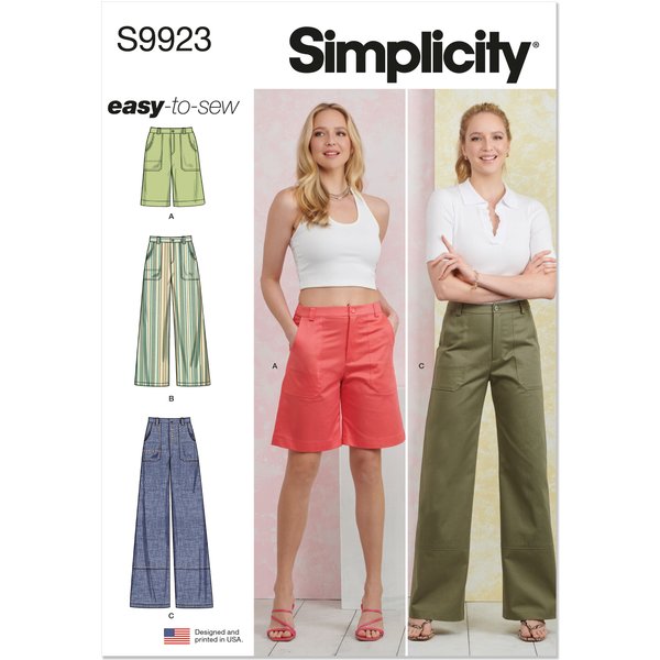 Patron Simplicity S9923.K5 - Pantalon Et Short 36 à 44 - Simplicity - Mondial Tissus-image