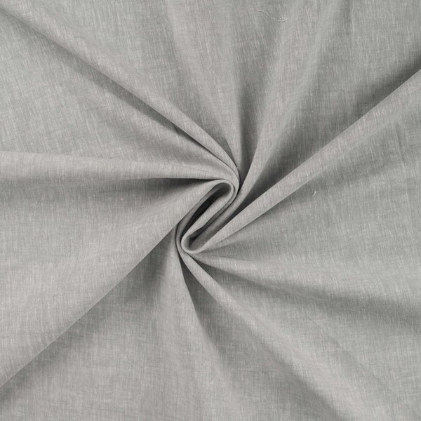 Tissu Coton Lin Chiné Gris Clair - Mondial Tissus-image