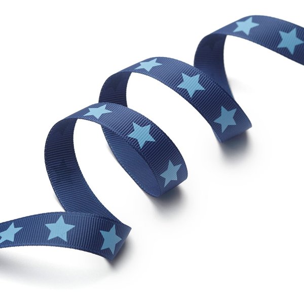 Ruban Gros Grain éToilé Bleu Marine 16 Mm - Frou Frou - Mondial Tissus-image