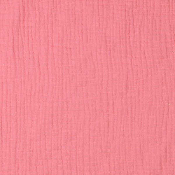Tissu Double Gaze Uni Bio Rose Bubble - Mondial Tissus-image