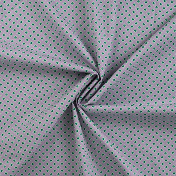 Tissu Popeline De Coton Imprimé Fleurs RéTro Violet - Mondial Tissus-image