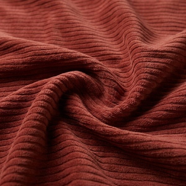 Tissu Velours CôTes First Qualité SièGe Terracotta - Mondial Tissus-image