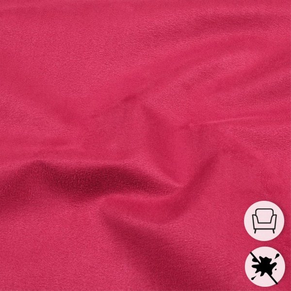 Tissu SuéDine Anti-TâChe Qualité SièGe Rouge Cerise - Mondial Tissus-image