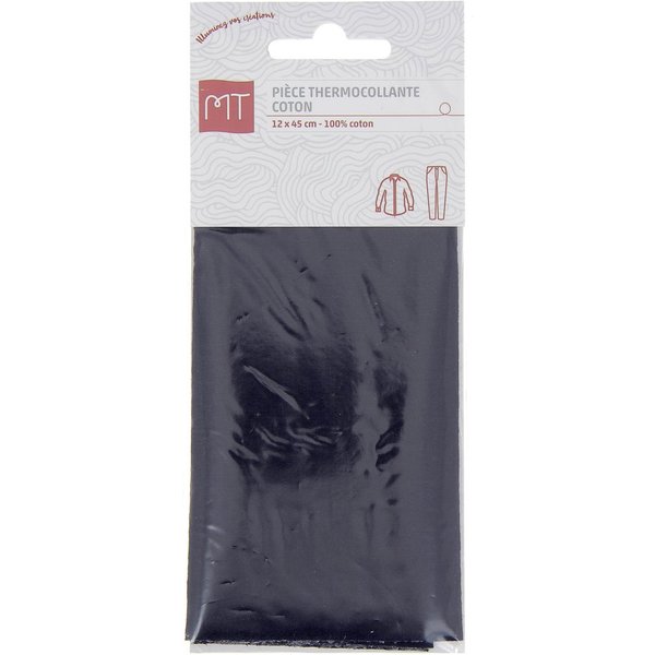 PièCe Thermocollante Coton Bleu Marine MT - MT - Mondial Tissus-image