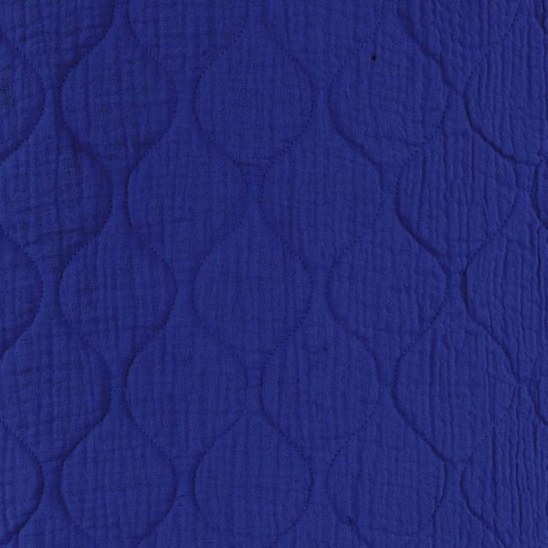 Tissu Matelassé Double Face Vague Bleu Klein - Mondial Tissus-image