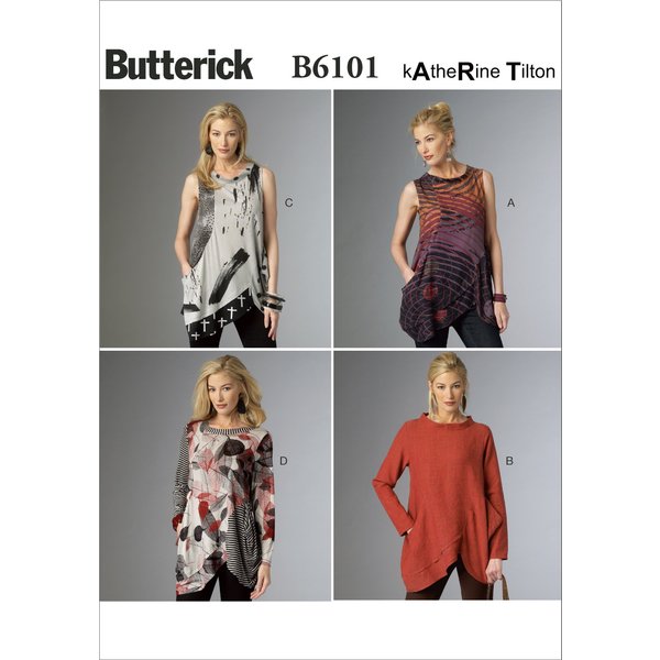 Patron Butterick B6101Y Top,Blouse Femme 34-42 - Butterick - Mondial Tissus-image