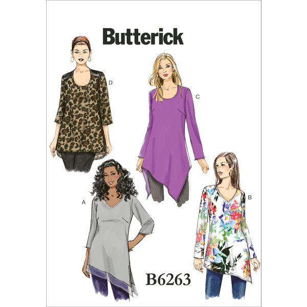 Patron Butterick B6263RR Top,Blouse Femme 46-52 - Butterick - Mondial Tissus-image