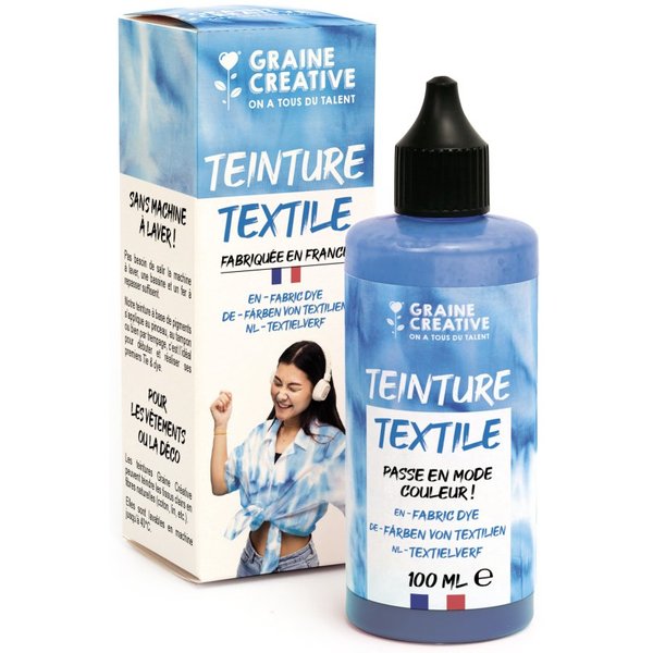 Teinture Textile Embout Fin 100Ml Ultramarine - Origine France - Graine Créative - Mondial Tissus-image