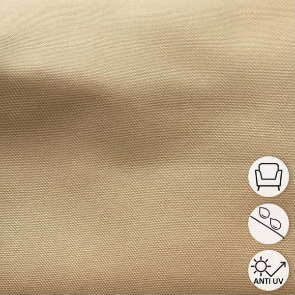 Tissu Toile Transat Anti-Uv Uni Beige 44Cm - Mondial Tissus-image