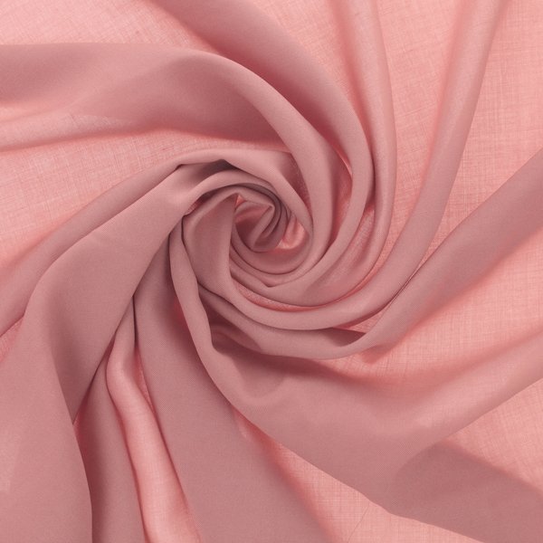 Tissu Popeline Viscose Rose Uni - Mondial Tissus-image