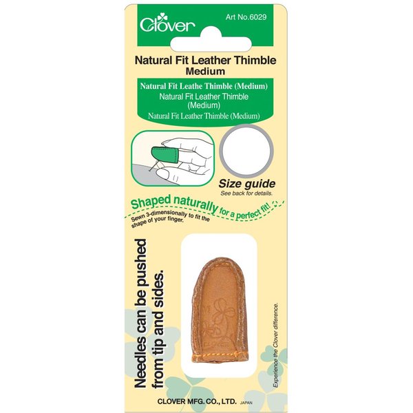 Dé à Coudre Natural Fit Medium Cuir - Clover - Clover - Mondial Tissus-image