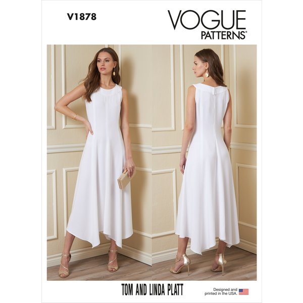 Patron Vogue 1878A5 - Robe AjustéE Et éVaséE Du 34 Au 42 - Vogue - Mondial Tissus-image